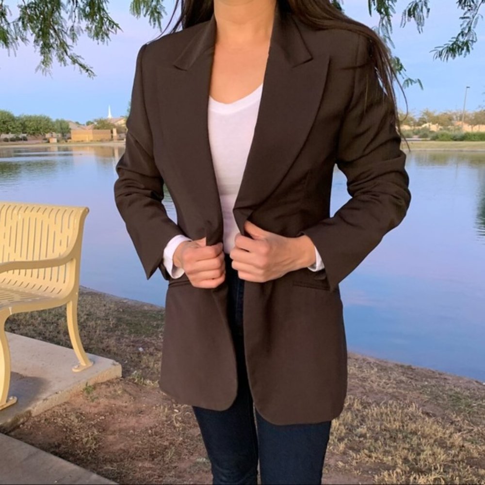 NWOT chocolate brown blazer!